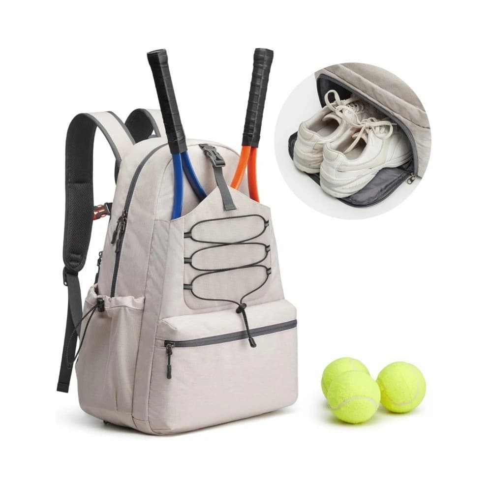 Borsa fitness per esterni a righe, borsa per racchetta da pickleball, borsa da badminton multifunzionale, borsa per racchetta da tennis rimovibile in materiale per immersioni
