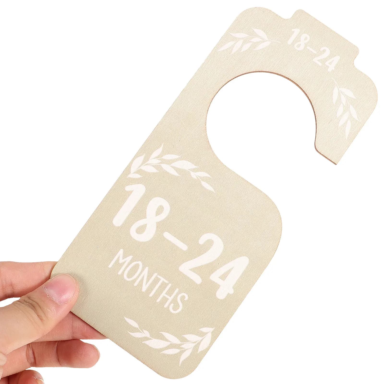 Set di 8 Divisori in Legno per Armadio Neonato, Organizzatore per Vestiti, Soluzione di Archiviazione per Guardaroba Infantile