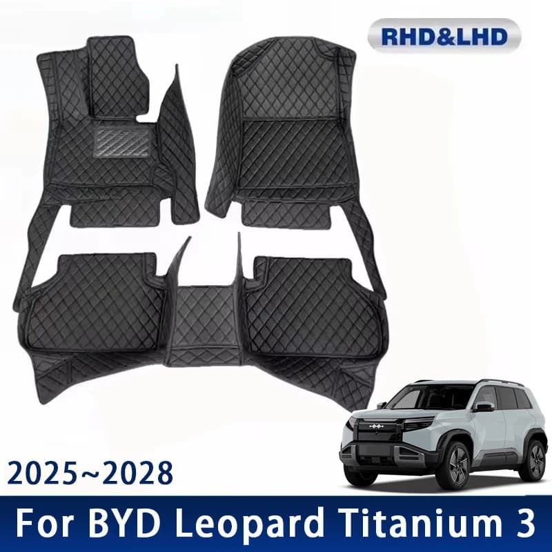 Tappetini auto per BYD Formula Leopard Titanium 3 FangChengBao Tai 3 2025-2028 Auto Rilievi del piede Tappeto Accessori interni 2026