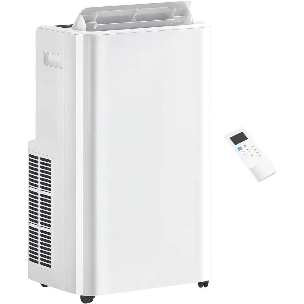 Condizionatore d'aria portatile da 12000 BTU con telecomando, deumidificatore integrato, raffredda ambienti fino a 550 mq. Timer da 24 ore, kit per finestra