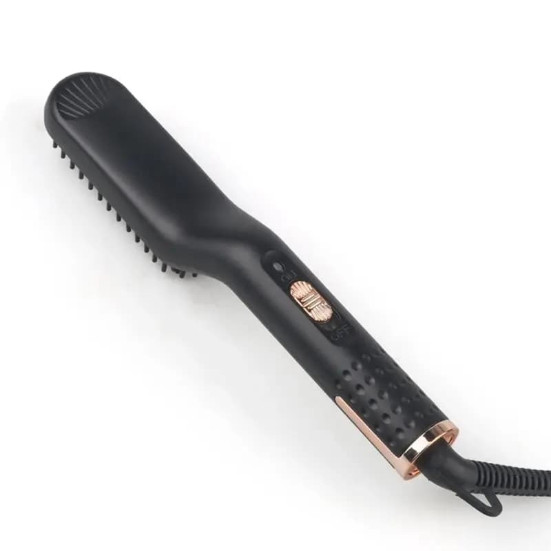 Kit Spazzola Elettrica Riscaldata per Barba COME per Uomo: Piastra e Styler per Capelli con Doppia Tensione e Spina EU