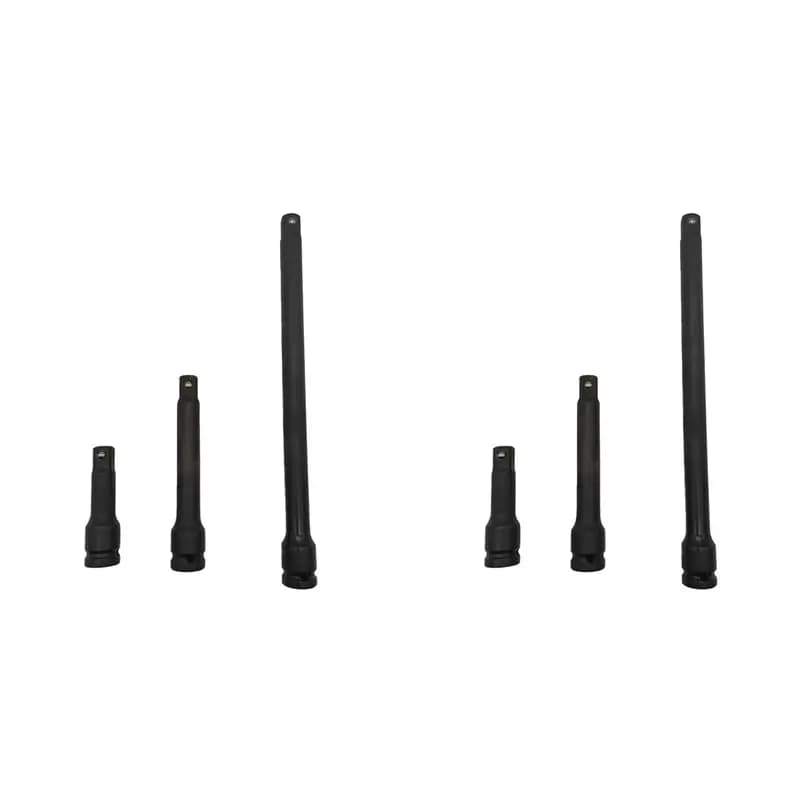 75STO-6Pcs 1/2-Inch Drive Impact Socket Extension Bar Set Cr-V Steel 3 Inch, 5 Inch, 10 Inch Hand Tool Auto Repair Tools