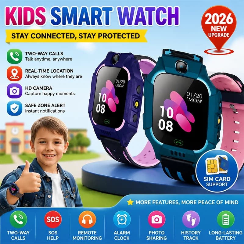 Smart Watch Kids GPS Video Call SOS APP Download Sleep monitor Child Smartwatch Camera Monitor Tracker Location Phone Watch