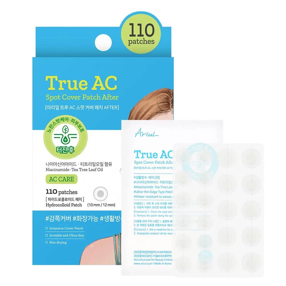 Cerotti Idrocolloidali per Acne con Niacinamide e Tea Tree, Copertura Invisibile, 110 Pezzi (10mm x 60 + 12mm x 50)