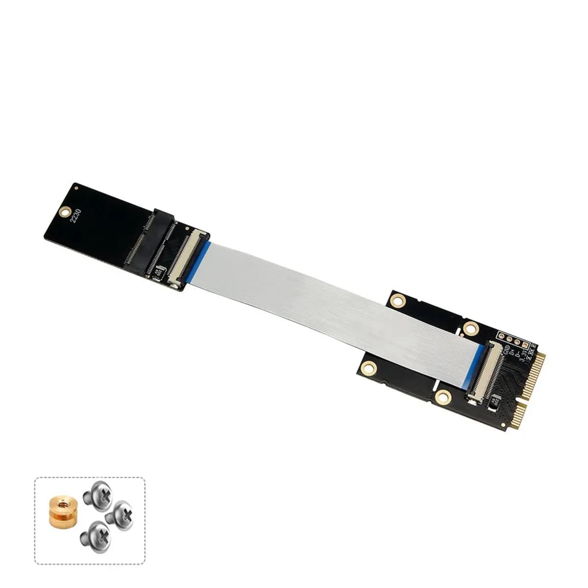 NEW FACTORY~NGFF M.2 Key E Interface to Mini PCI-E Adapter Card Extension Cable with FPC Cable for Wifi Bluetooth Module