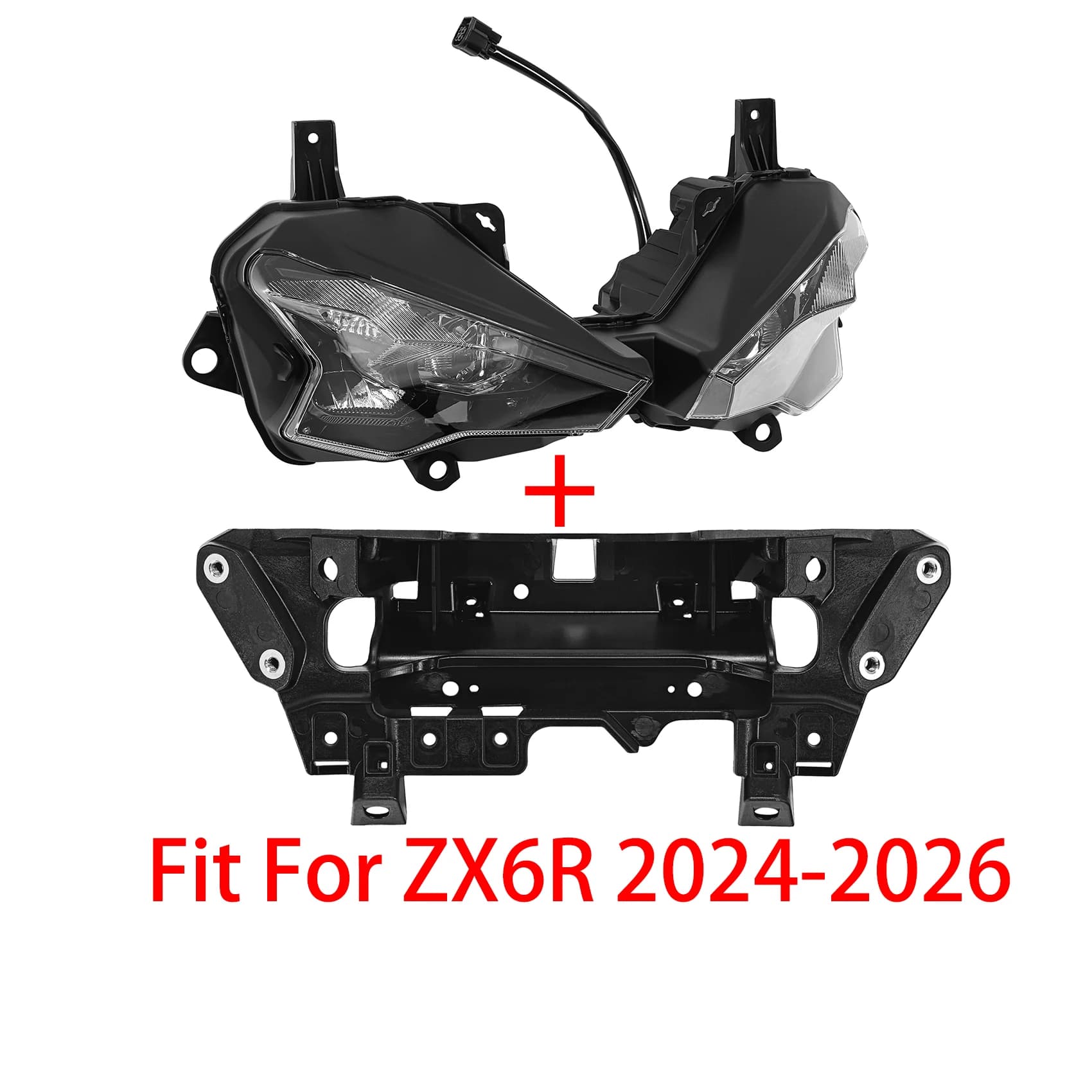 LED Headlight & Fairing Gauge Stay Bracket Fit For Kawasaki Ninja ZX6R 2024 2025 2026 24-26