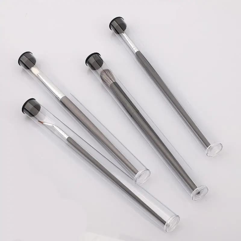 1 * Portapenne rotante con tubo di stoccaggio trasparente in PVC Custodia per pennelli per trucco Scatola per imballaggio per penne regalo Contenitore per tubi cilindrici leggero