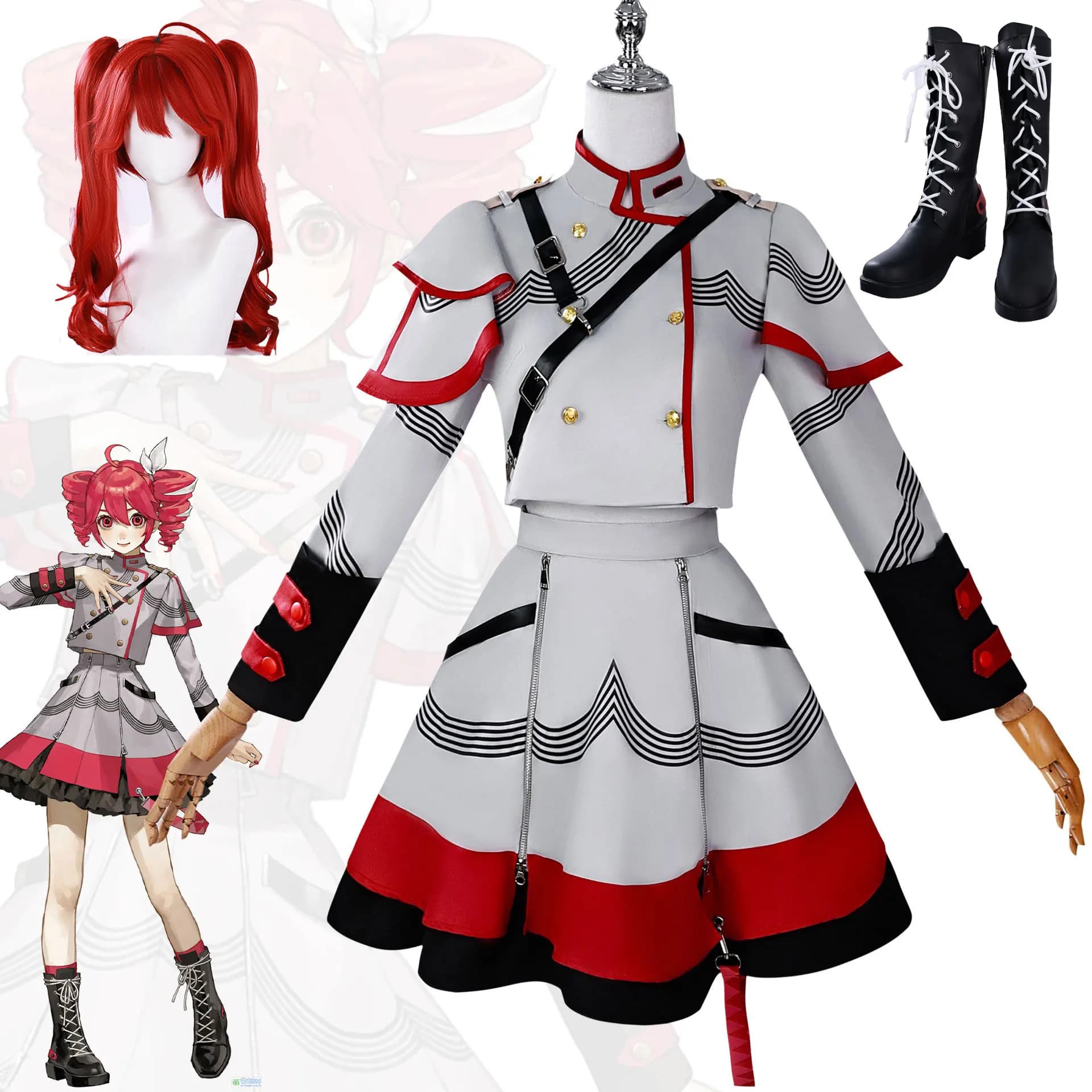 Kasane Teto cosplay costume adult carnival uniform anime Halloween carnival party costume makeup game
