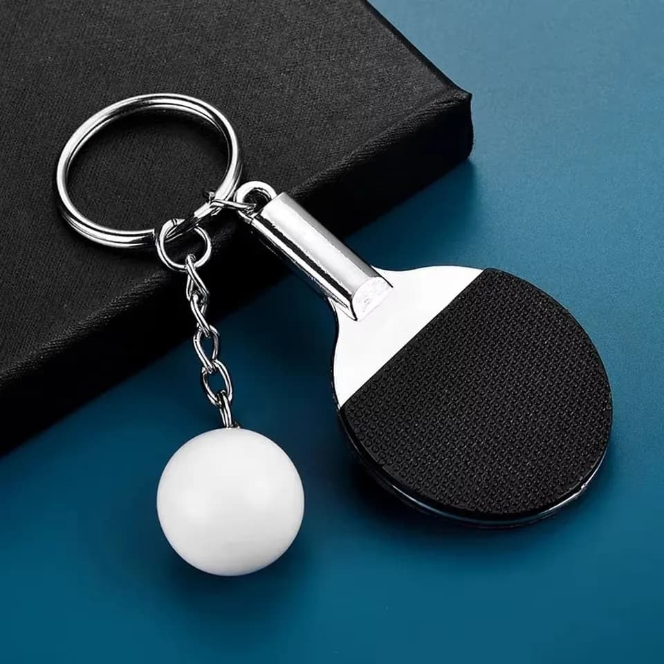 Creative Cute Mini Ping Pong Keychain Ping Pong Pendant Keychain Bag Ornament For Men Women Self Ring Gifts