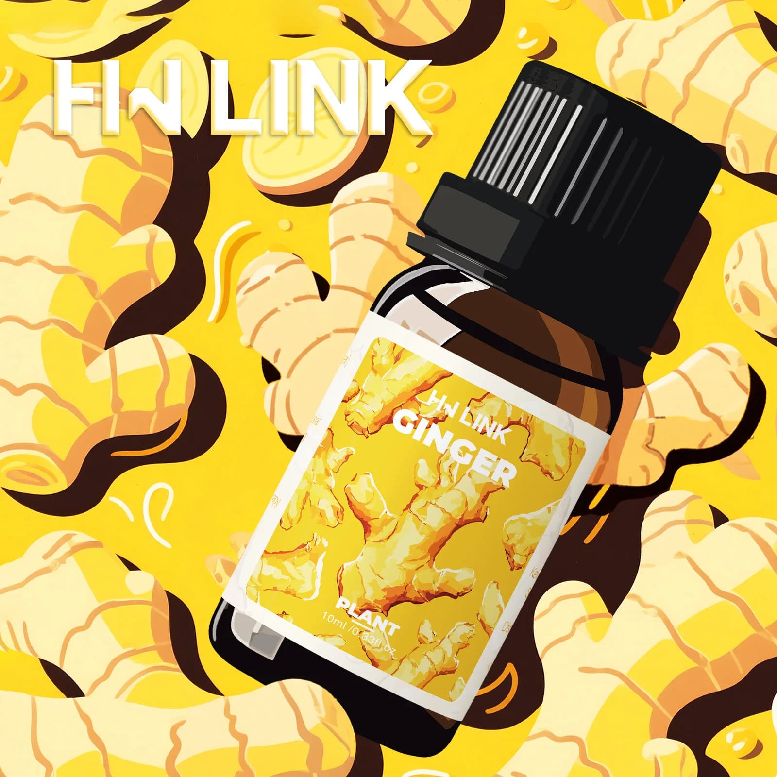 100% pure natural ginger oil for hair, massage, skin, diffuser, body oil, hair growth oil, warm 10 ml