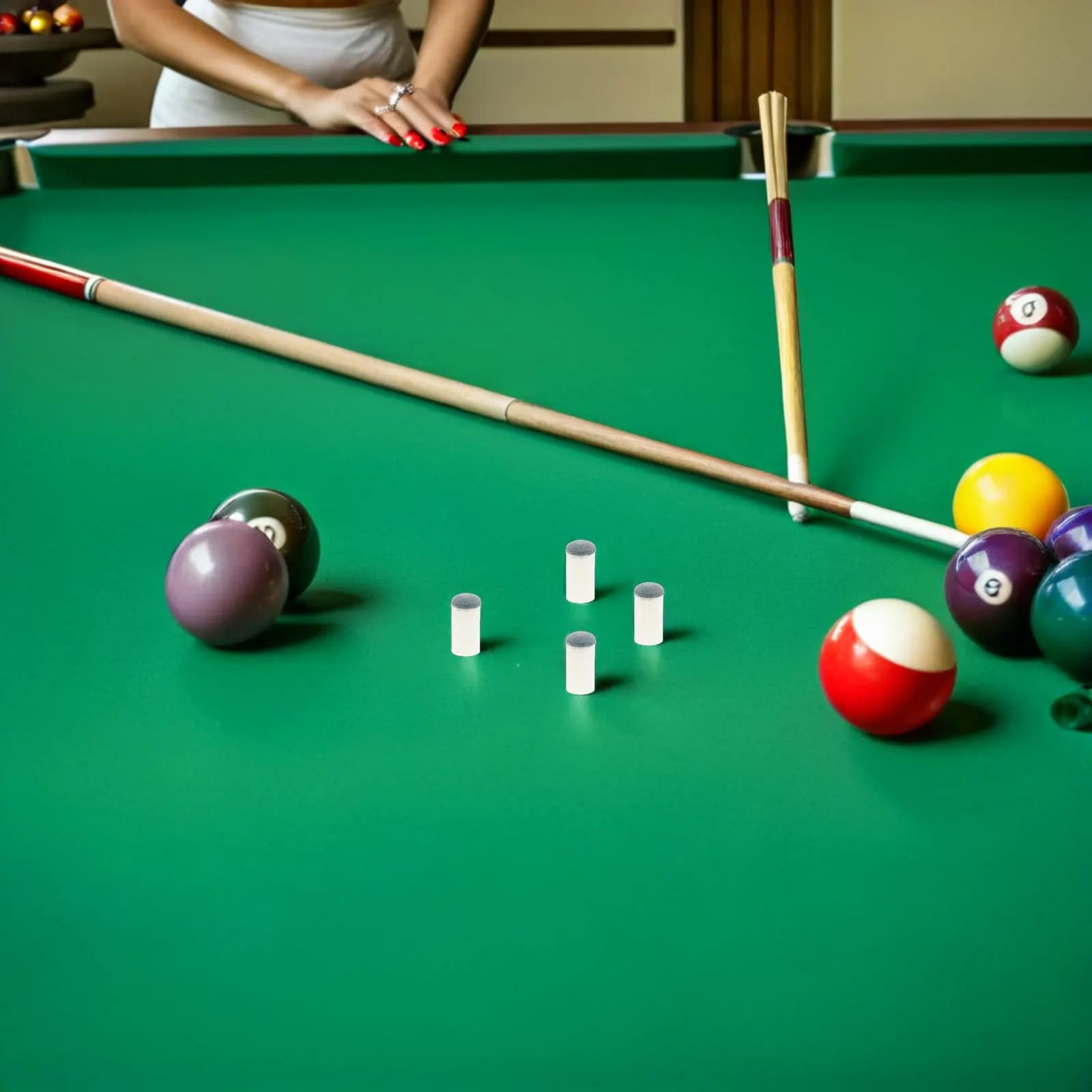 10 Pezzi Punte per Stecca da Biliardo Professionali 12mm, Kit di Riparazione e Sostituzione per Stecche da Biliardo e Snooker, Accessori di Precisione