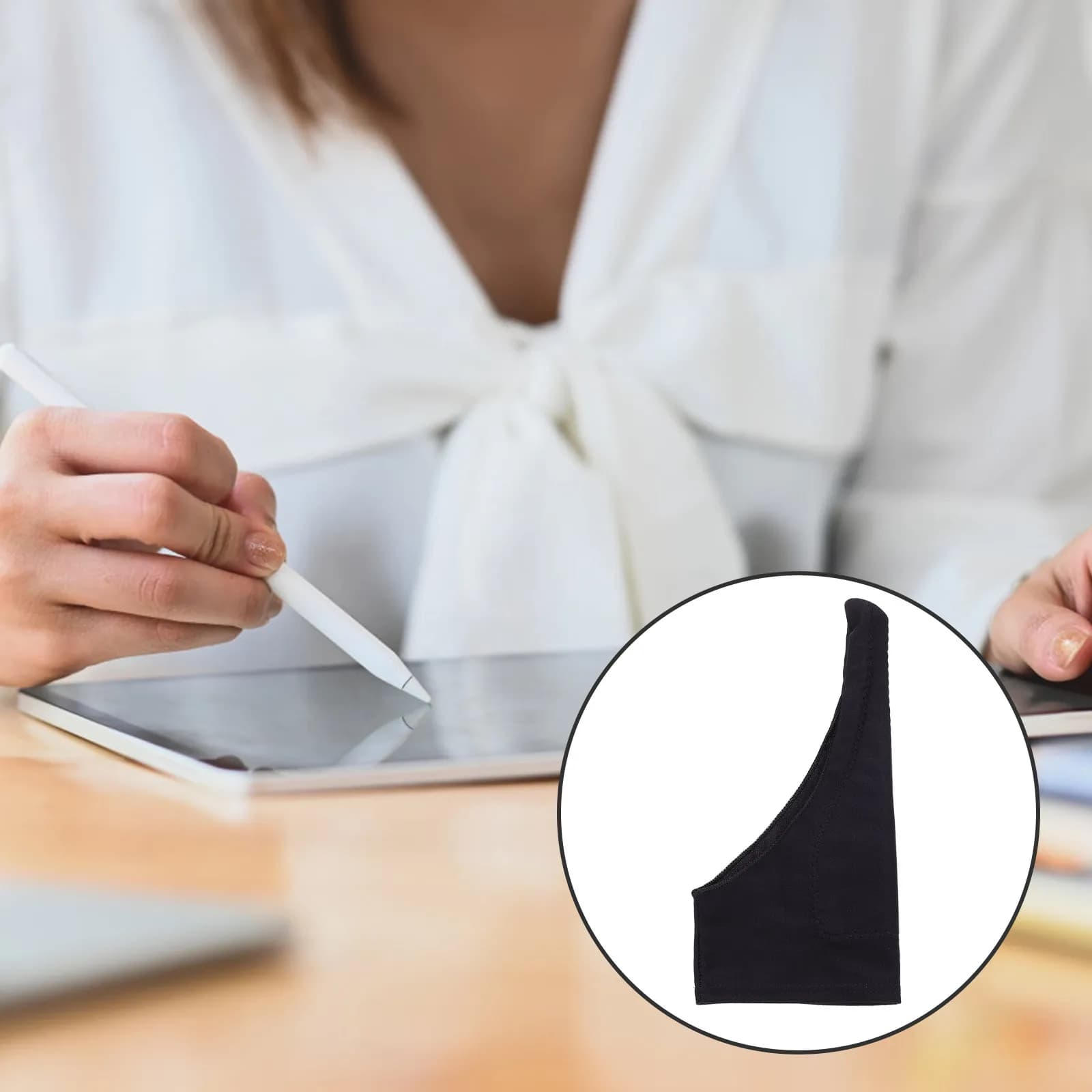 Guanti da disegno da 4 pezzi per schizzi artistici digitali, anti-sudore, assorbenti, protezione dello schermo, per l'uso con il touchpad del tablet grafico