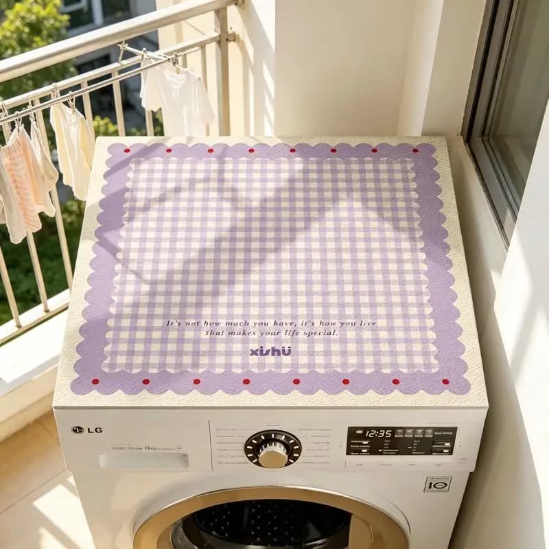 Drum Washing Machine Anti-Slip Cover Pad Water Absorbing Dustproof Scratch-Resistant Moisture-Resistant Refrigerator Pad