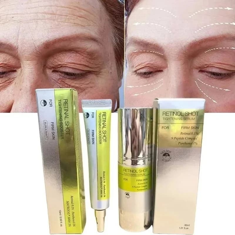 Set di Cura della Pelle Coreana Originale: Crema Contorno Occhi Rassodante Istantanea The Vita A Retinal Shot 15ml e Siero Viso 30ml