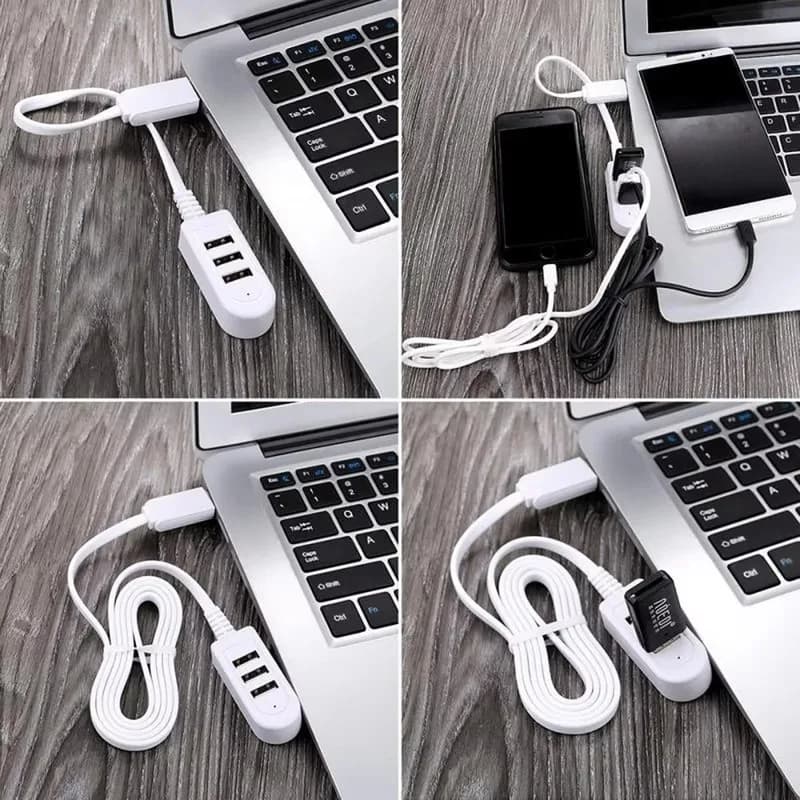 1-5pcs One for Three Brand 3-port Multi-USB Hub 5V Splitter Charger Extension Cable External Extension Cable USB3.0 Splitter Hub