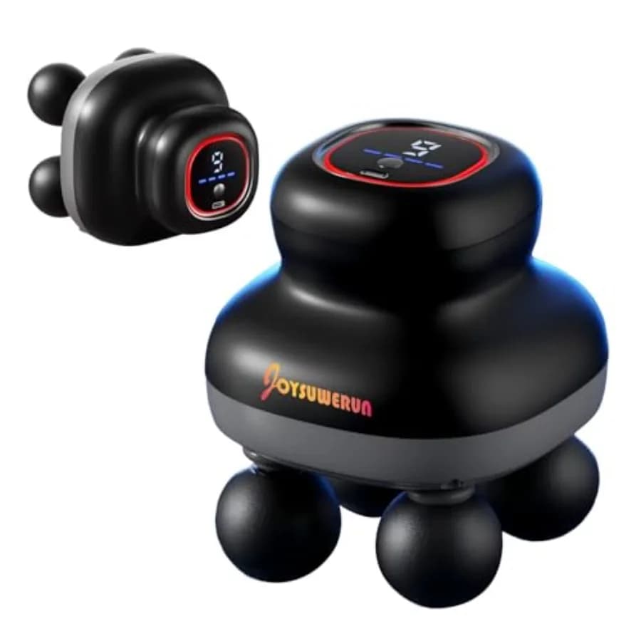 Electric Massage Gun with 4 Heads, Portable Percussion Muscular Massage, Deep Textile Massage and Back Relaxation Massage
