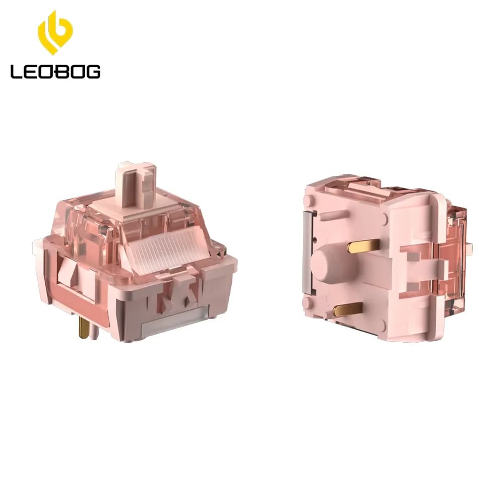 LEOBOG Interruttori silenziosi Tastiera meccanica Interruttori lineari 5 pin Pre lubrificati POM Interruttori MX personalizzati a basso rumore di zucchero filato F75 F87
