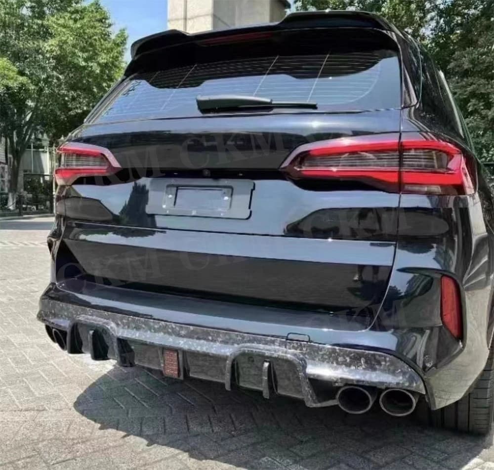 Diffusore Posteriore in Fibra di Carbonio Prepreg per BMW F95 X5M F96 X6M 2020-2024, Spoiler e Splitter per Paraurti in FRP