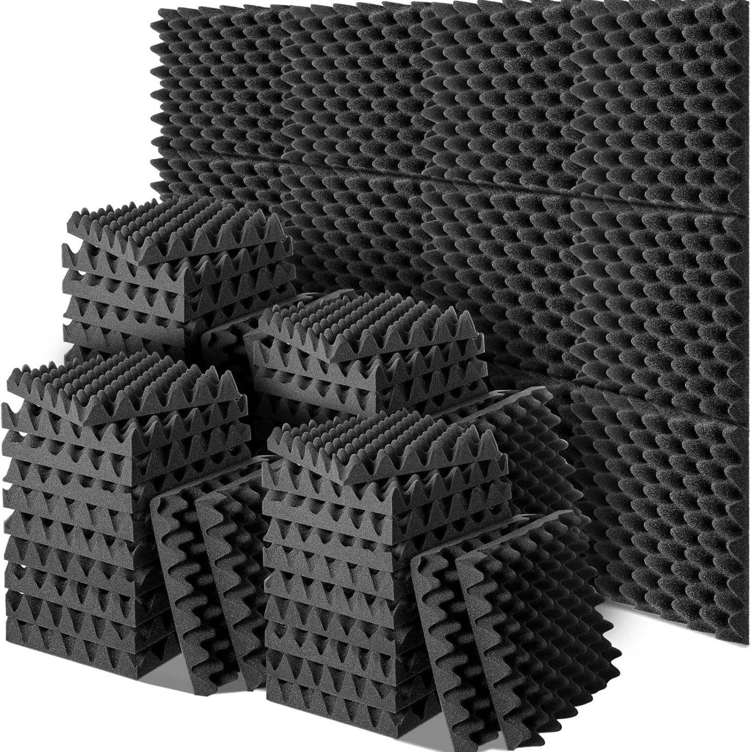 1PC Self-Adhesive Acoustic Soundproof Foam Sound Absorbing Canceling Panels Eggcrate Acoustic Wall Stickers For Home KTV Studios