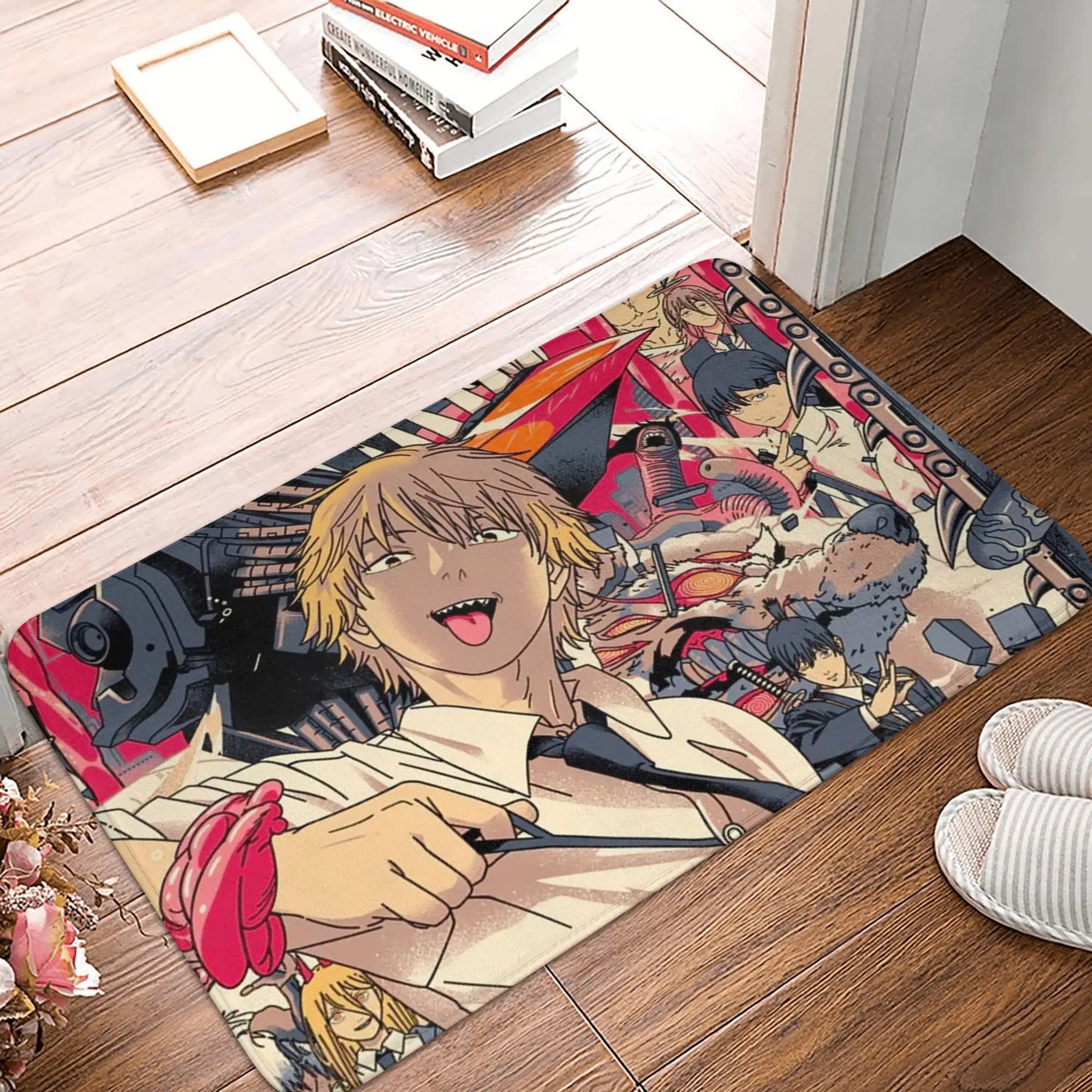 Chainsaw Man Makima Fashion Doormat Cooking Mat, for the entrance, for the home, non-slip carpet for living room, footrest mats