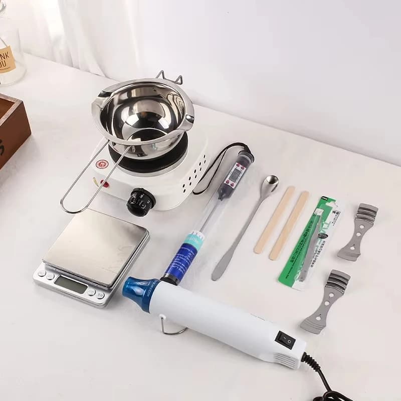 Kit per realizzare candele profumate fai-da-te, fusione della cera, vaso in acciaio inossidabile, portacandele con stoppino, forniture per candele, artigianato, regali fatti a mano
