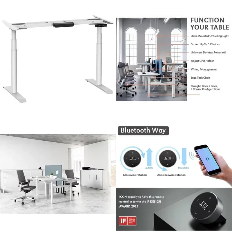 Ergonomic Modern Electric Laptop Desk Durable Height Adjustable Convertible Table for Home Office Widely Used Stand Sit