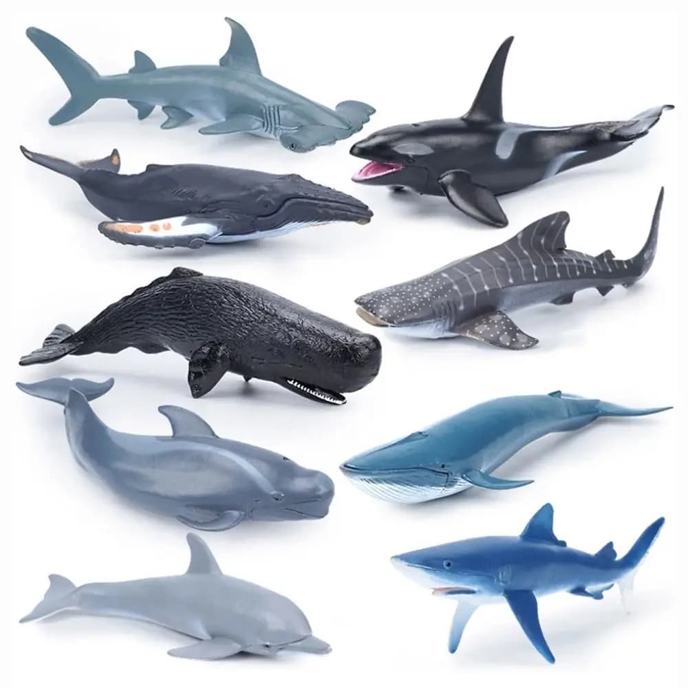 Animali marini simulazione Sea Life Gift Shark Cachalot modello animale Ocean Action Figures giocattoli educativi in PVC figurine di balene