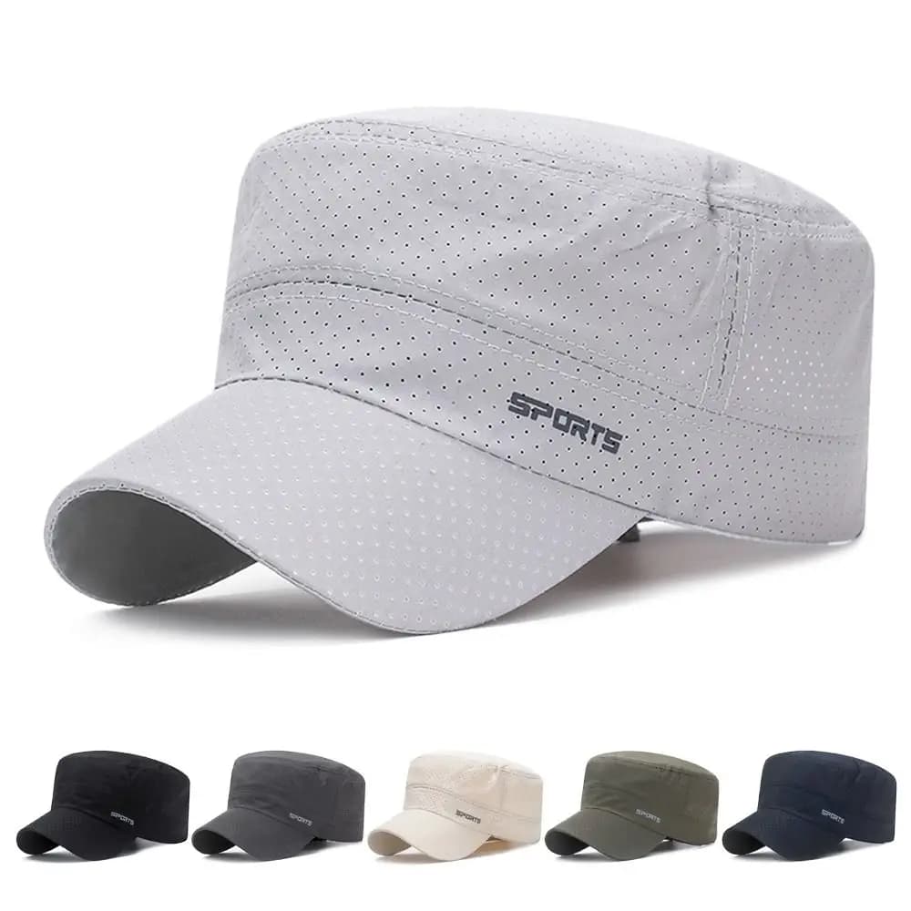 Outdoor Breathable Sun Hat Adjustable Fisher Hats Baseball Cap Bone Cap Cap Flat Top Caps Cadet Hat