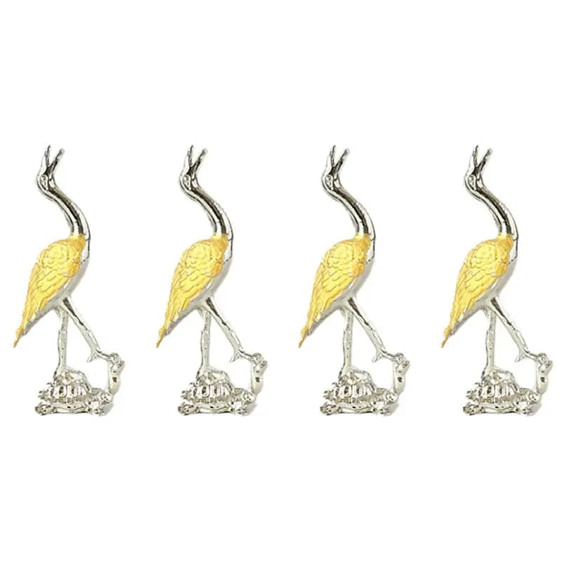 4X Retro Crane Incense Stick Incense Burners Stick Cone Censer Incense Stand Buddhist Home Office Decoration Crafts C