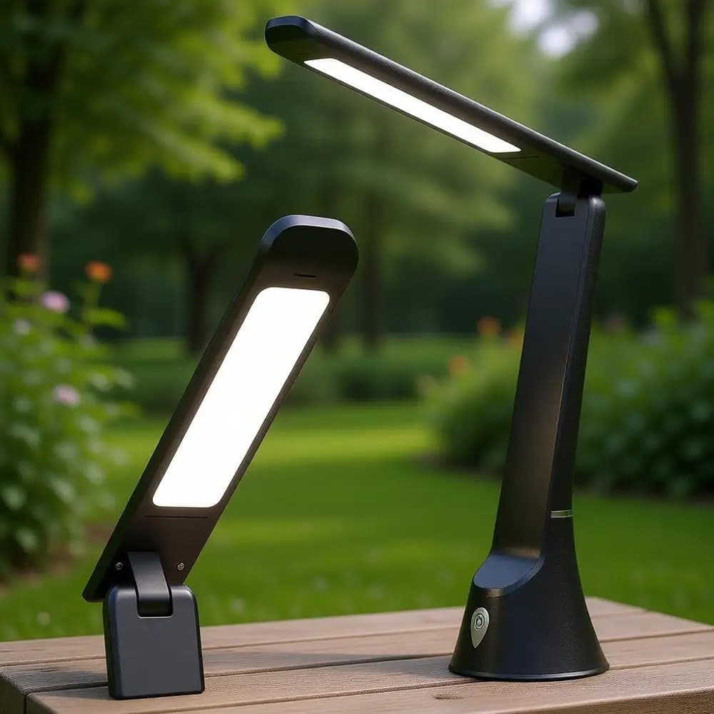 Lampada per Terapia della Luce, 10000 LUX LED Senza UV, Luce Solare a Spettro Completo, Lampada da Scrivania con Controllo Touch e Luce Notturna