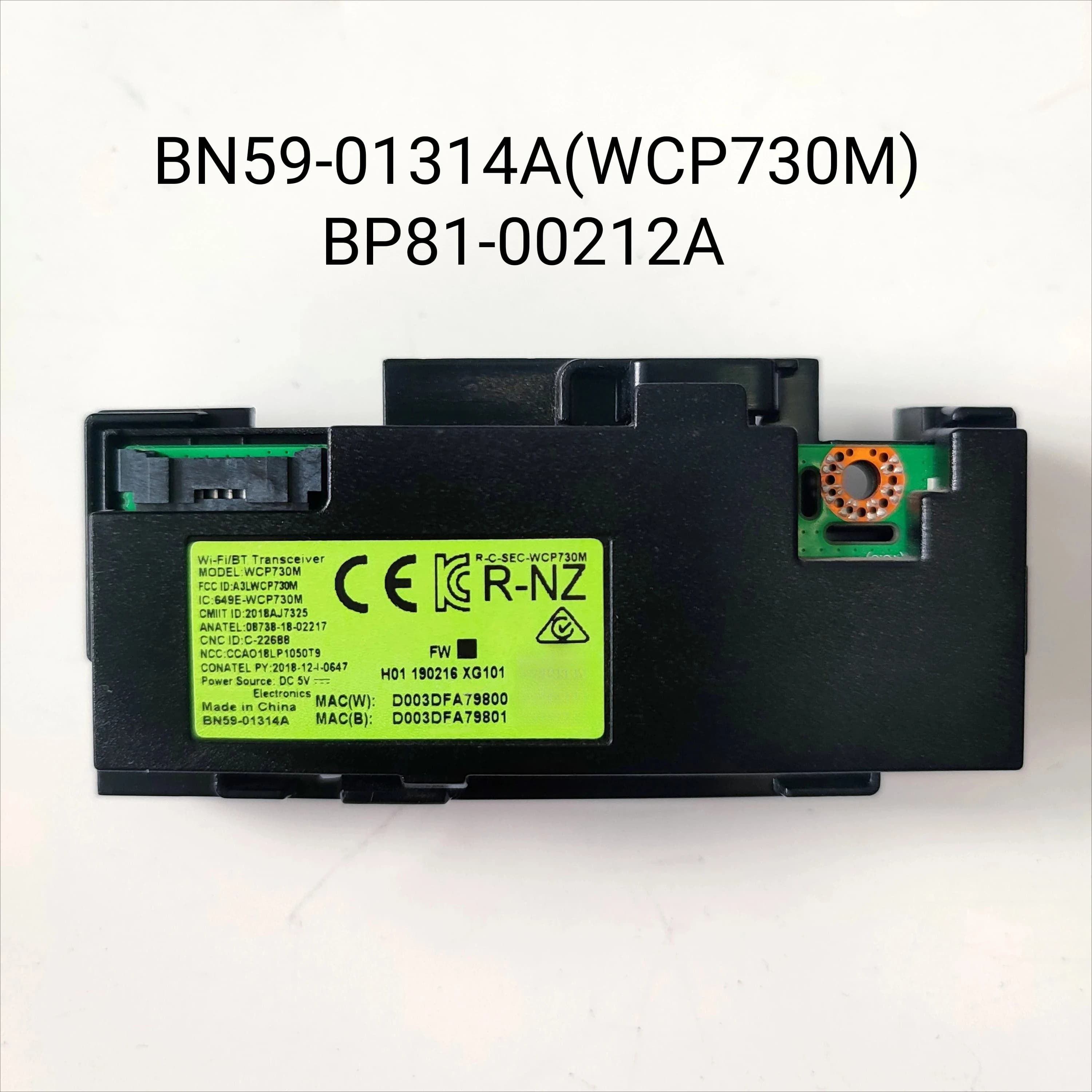BN59-01314A (WCP730M) BP81-00212A modulo Wireless wi-fi e Bluetooth per muslimun50ru7100 UN55RU7100 muslimun65ru8000