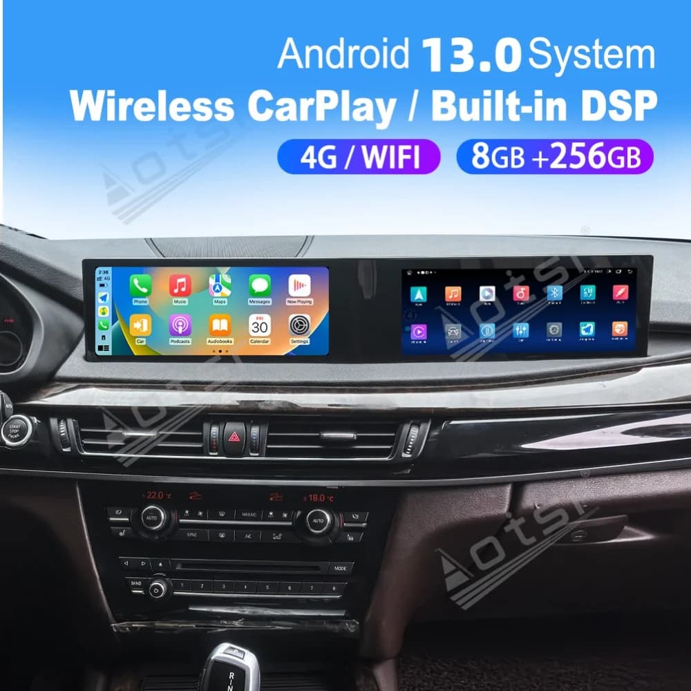 24.6 Inch For BMW X5 2014 2015 2016 2017 2018 Android Carplay Car Multimedia Automotive GPS Navigat Car Radio Stereo Head Unit
