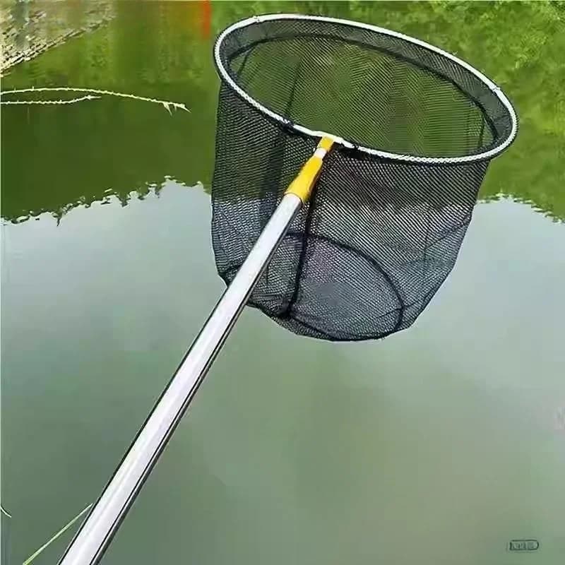 Set di Reti da Pesca in Acciaio Inossidabile con Asta Retrattile, Cesto Rete Rinforzato, Strumento per il Recupero del Pesce, Kit Completo Anti-Aggrovigliamento