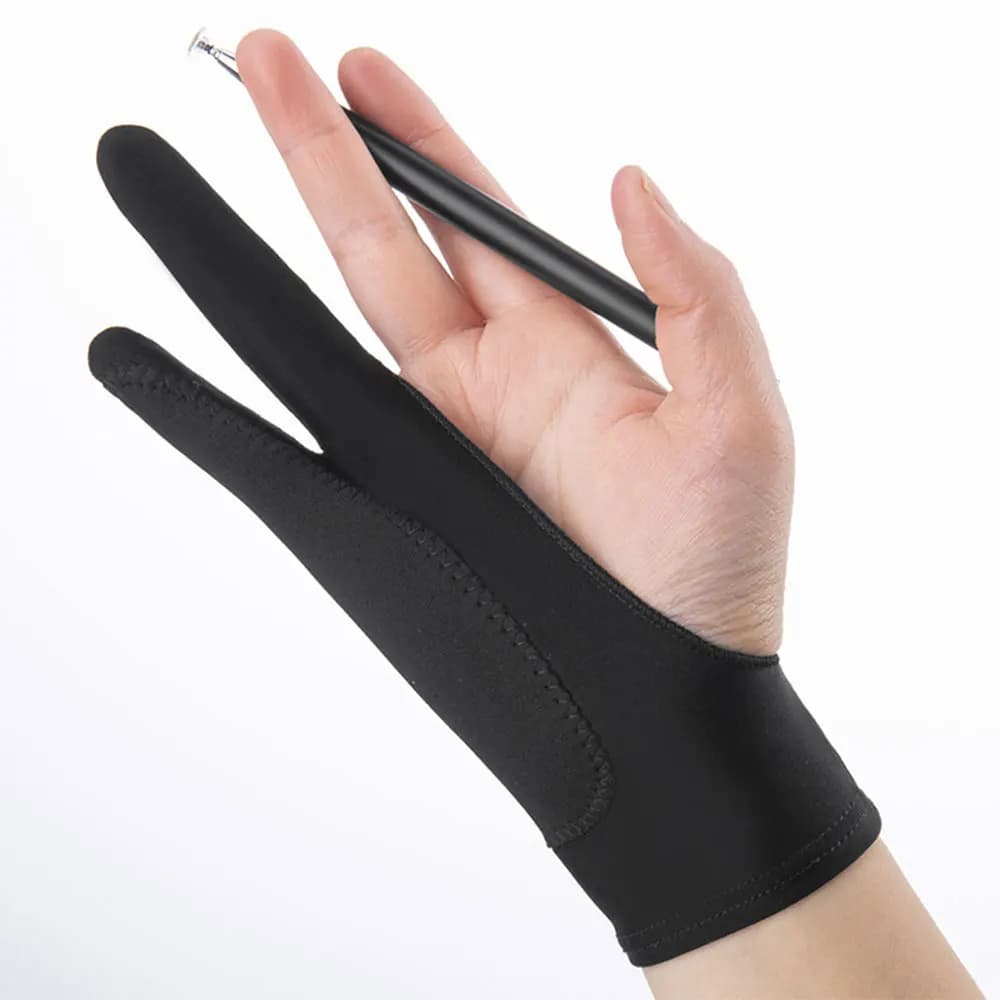 Anti-touch Two-Finger Hand Painting Gloves Oil Painting Art Supplies Tablet Digital Board Screen Touch Drawing Anti-fouling