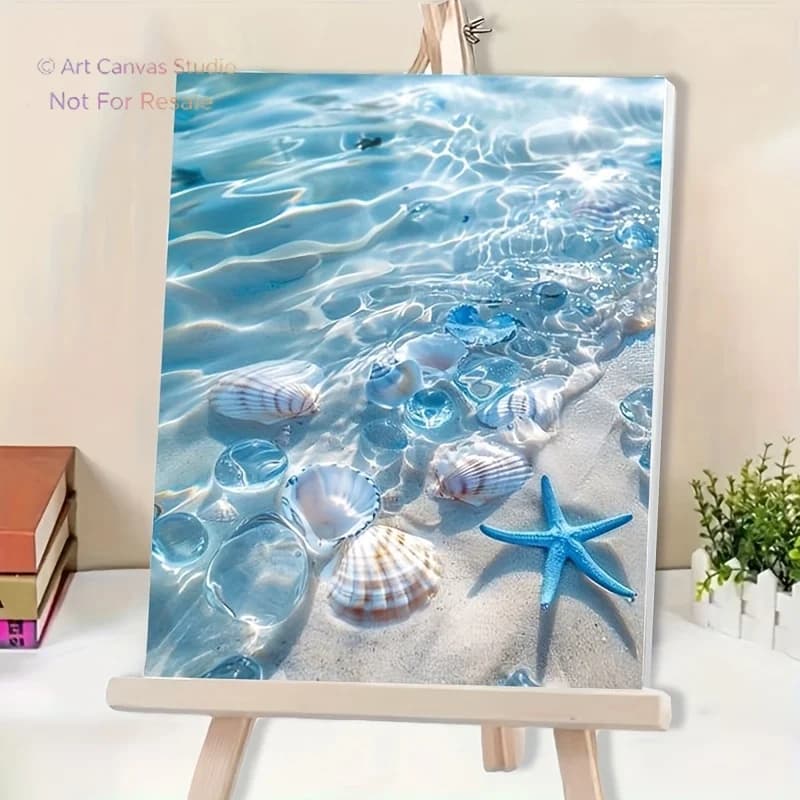 Professional Art Use A Digital Painting Kit for Adult Beginners, Featuring Acrylic Paints, a Canvas, Three Brushes, And an In