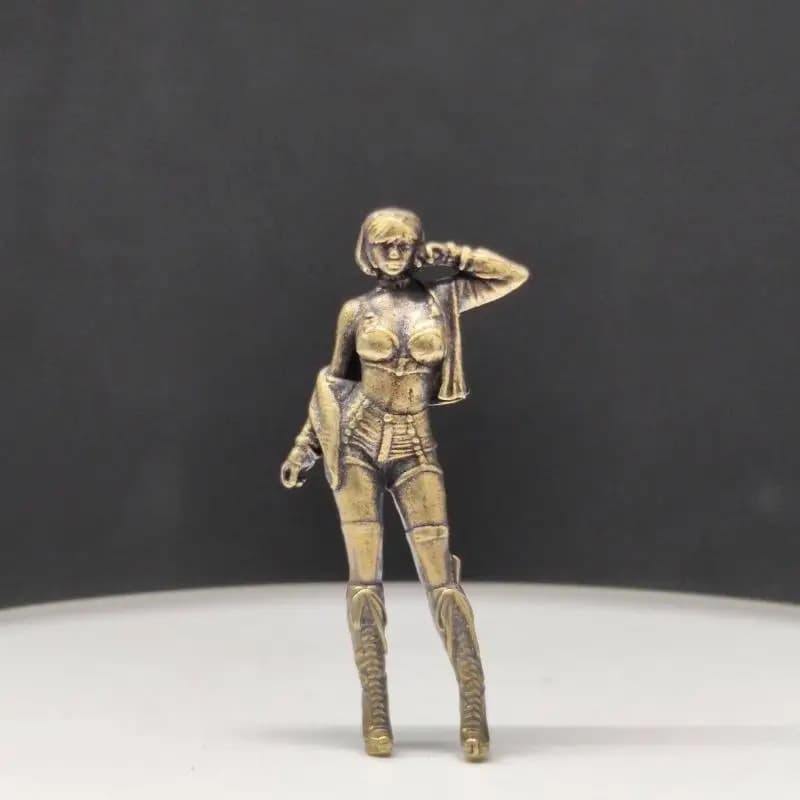 Modellino in Scala 1:64 di Bella Donna con Tacco Alto, in Ottone Verniciabile, Ornamento Miniatura Sexy per Auto