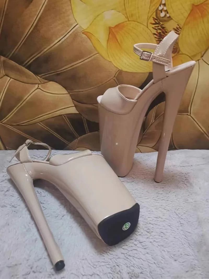 Nuova piattaforma sandali da donna 23 cm scarpe fetish sexy scarpe da ballo pole party sposa spogliarellista tacchi peep toe stiletto gotico