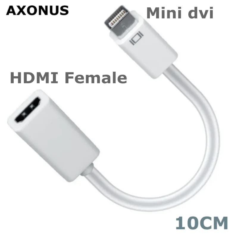 Convertitore cavo video femmina compatibile HD Mini DVI maschio a HDMI da 10 cm per il vecchio convertitore da MacBook a TV HD