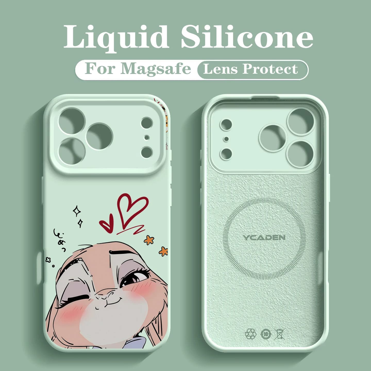 Custodia per telefono in silicone liquido Sweet Judy Hopps Rabbit per iPhone Magsafe 17 14 13 15 16 12 Pro Max con ricarica wireless magnetica