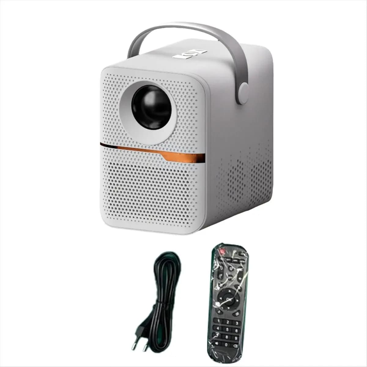 AABFK P10 Smart 4K WiFi Portatile 1080P Home Theater Video LED Bluetooth Mini proiettore Proiettore Android 10 SPINA UE(Bianco)