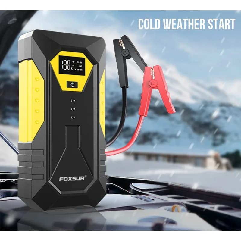 Avviatore di Emergenza Multifunzione Baochai per Auto, Alimentatore Portatile con Batteria Collegata per Veicoli