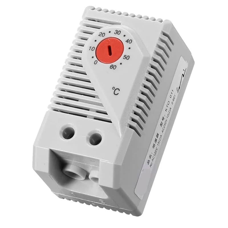 Interruttore Termostato meccanico, KTO011 0-60 Celsius Interruttore regolatore di temperatura compatto regolabile normalmente chiuso (C), Rosso