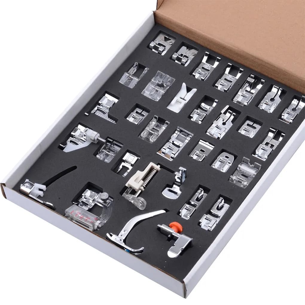 32 pezzi/set piedino per macchina da cucire piedino per macchina da cucire domestica kit assortito di ricambio per Brother