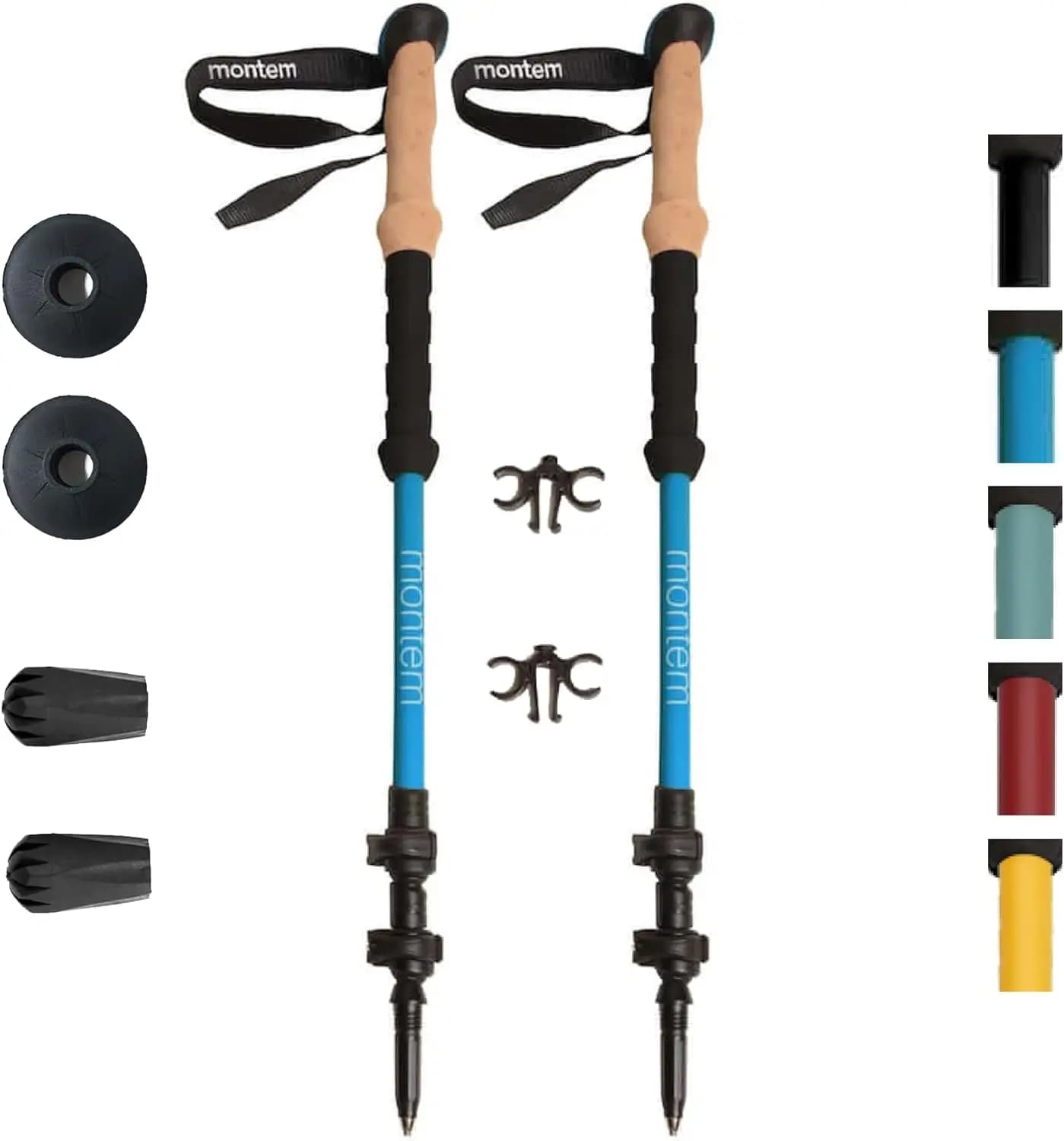 Bastoncini da Trekking in Fibra di Carbonio Ultra Leggeri - Regolabili, Pieghevoli e Resistenti per Escursionismo e Camminata