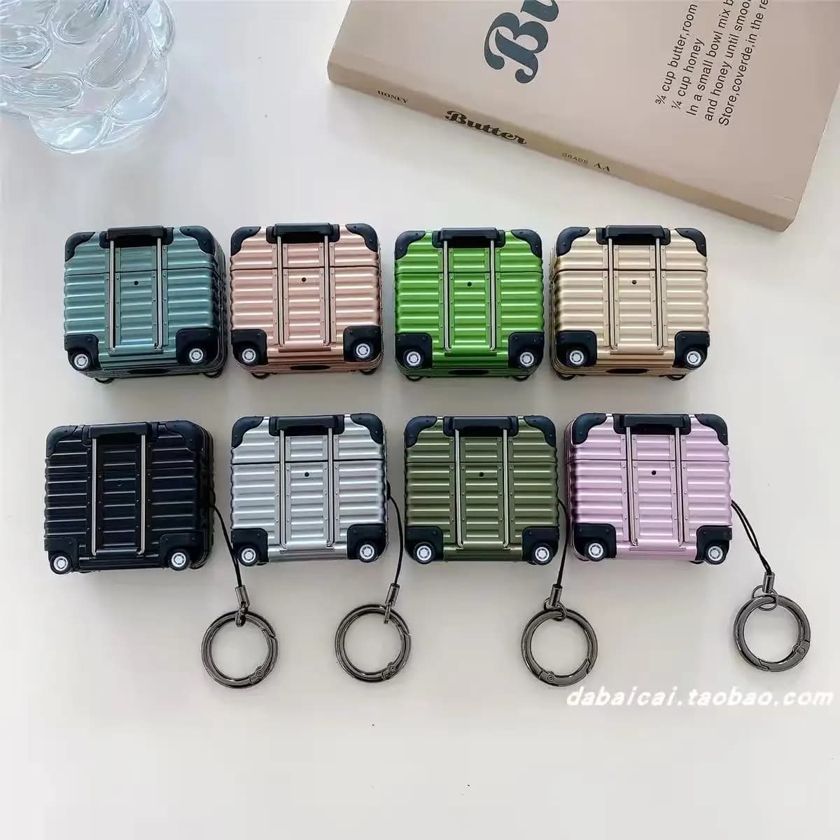 Fashion Individual Suitcase for Airpods 4 Pro3 Trendy Luggage Protective Case for Airpods pro Drop-proof Headphone Case