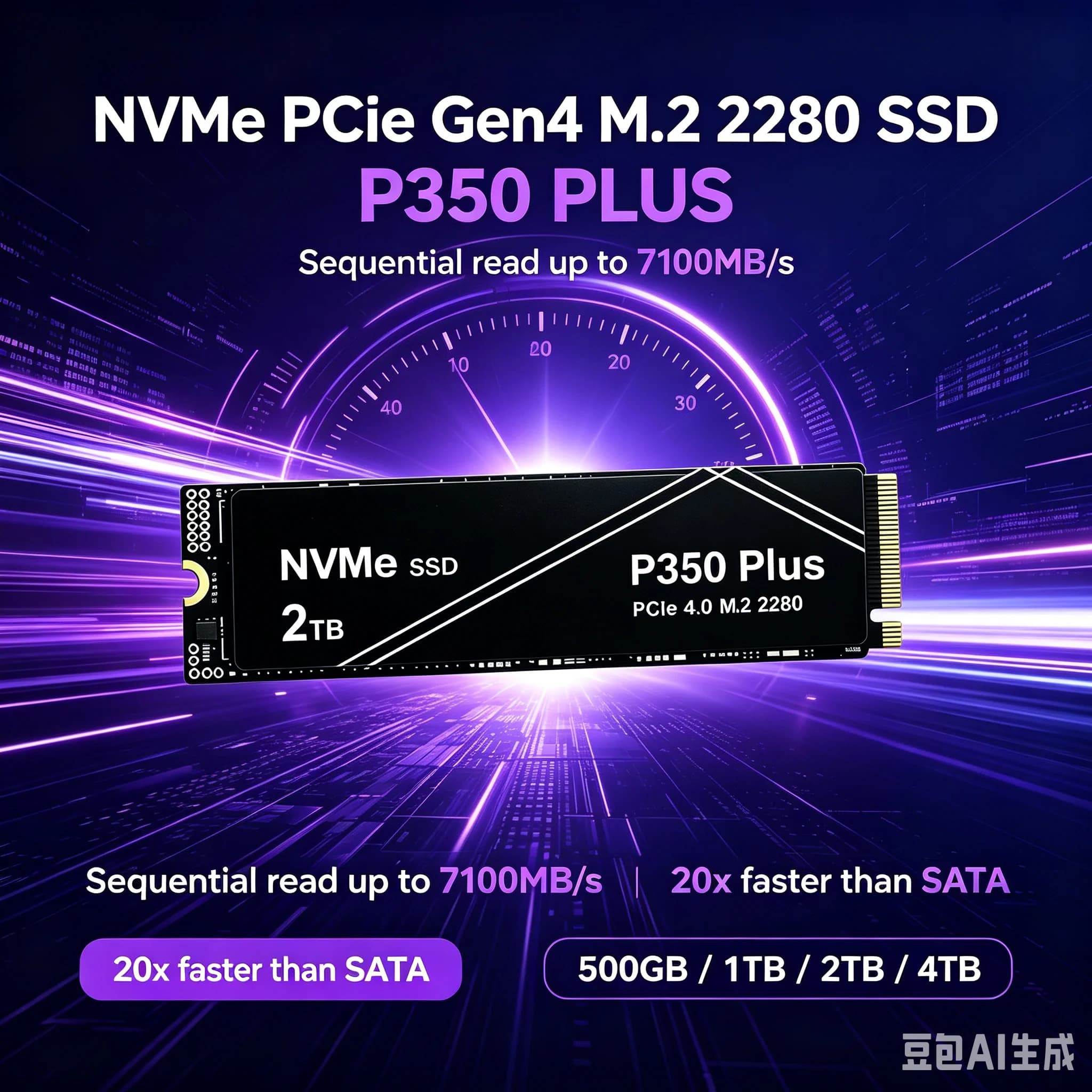 New P350 PLUS 1TB 2TB 4TB NVMe PCIe Gen SSD Solid State Drives for Gaming Computer Laptop PS5