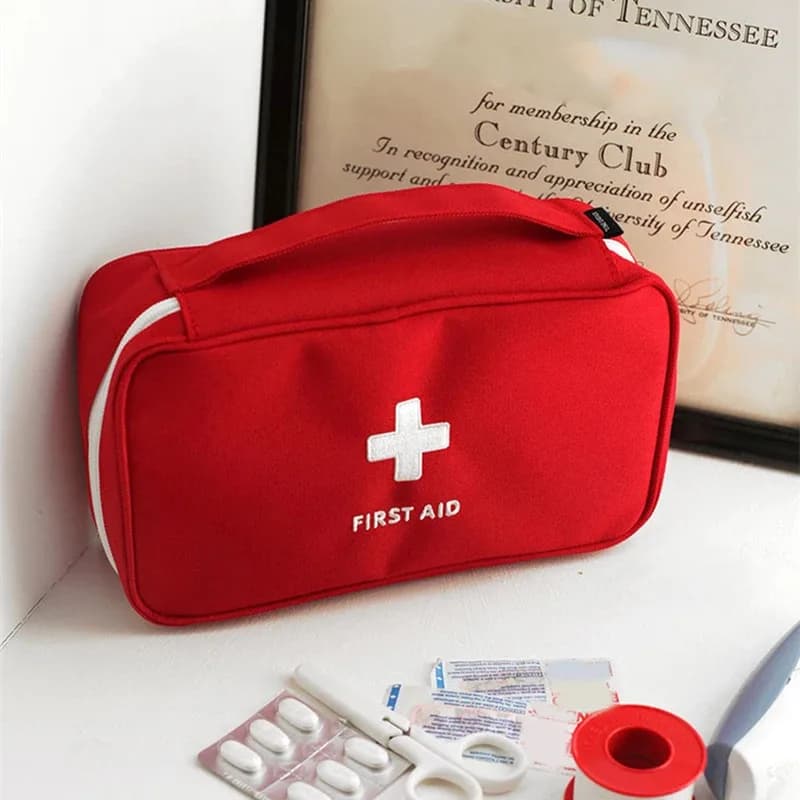 Borsa portatile per medicinali, kit di pronto soccorso da viaggio, valigetta per la conservazione di pillole per uso esterno