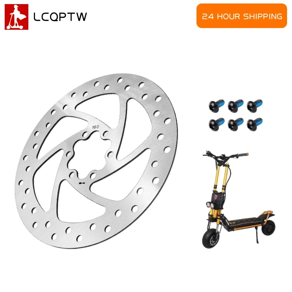 160mm 6Hole Brake Disc for Dualtron for Kaabo Wolf Warrior X for VSETT 11+ Fit ZERO 11X Electric Scooter Brake Rotor Repair Part