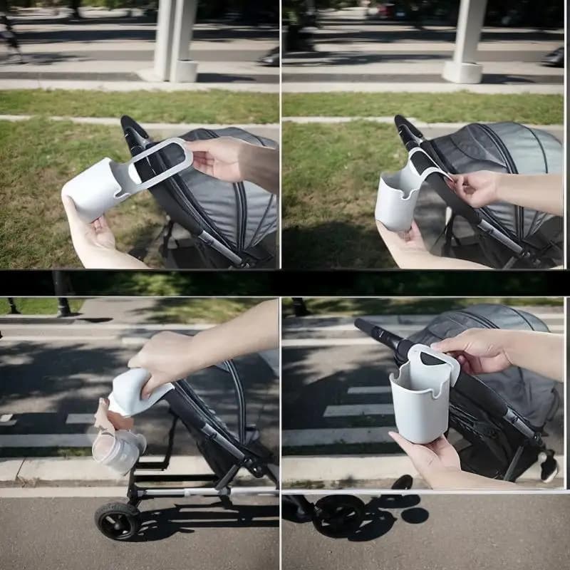 Portabottiglie universale in silicone, perfetto per passeggini, biciclette, sedie a rotelle - Include borsa portaoggetti