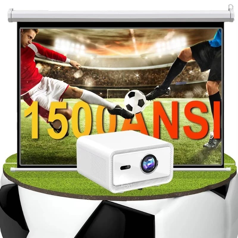 1500 ANSI 1080p 4K Video Projector Mirror Screen Smart Android 12 Movie Theater Projector Cubelite Mini 4K 1080P Projector